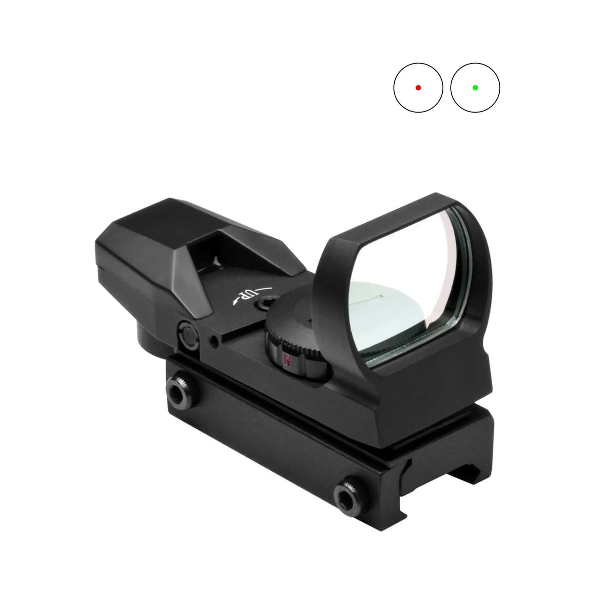 Visée point rouge multi-réticule Flexline en aluminium avec réglages en élevation et dérivation, fixation Picatinny