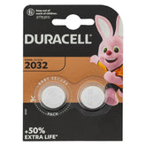 Pack de deux piles Duracell CR2032 au lithium, 3 volts, pour usage intensif comme lunettes, télécommandes, calculatrices