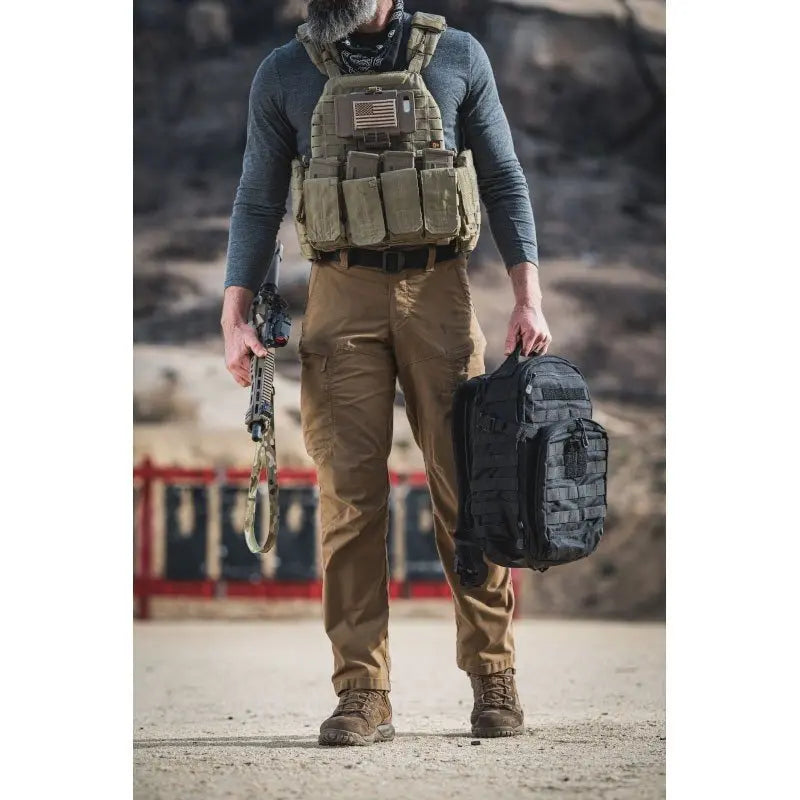 Porte plaque Tactec 5.11 confortable et léger avec système de libération rapide et poignée d'extraction, utilisé lors des Crossfit Games aux USA