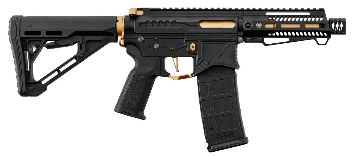 R15 mod 1 Zion Arms noire et or garde main court