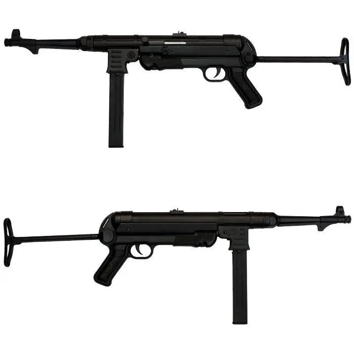 Réplique MP40 AEG 6mm pleine métal, célèbre arme allemande de la seconde guerre mondiale avec crosse repliable