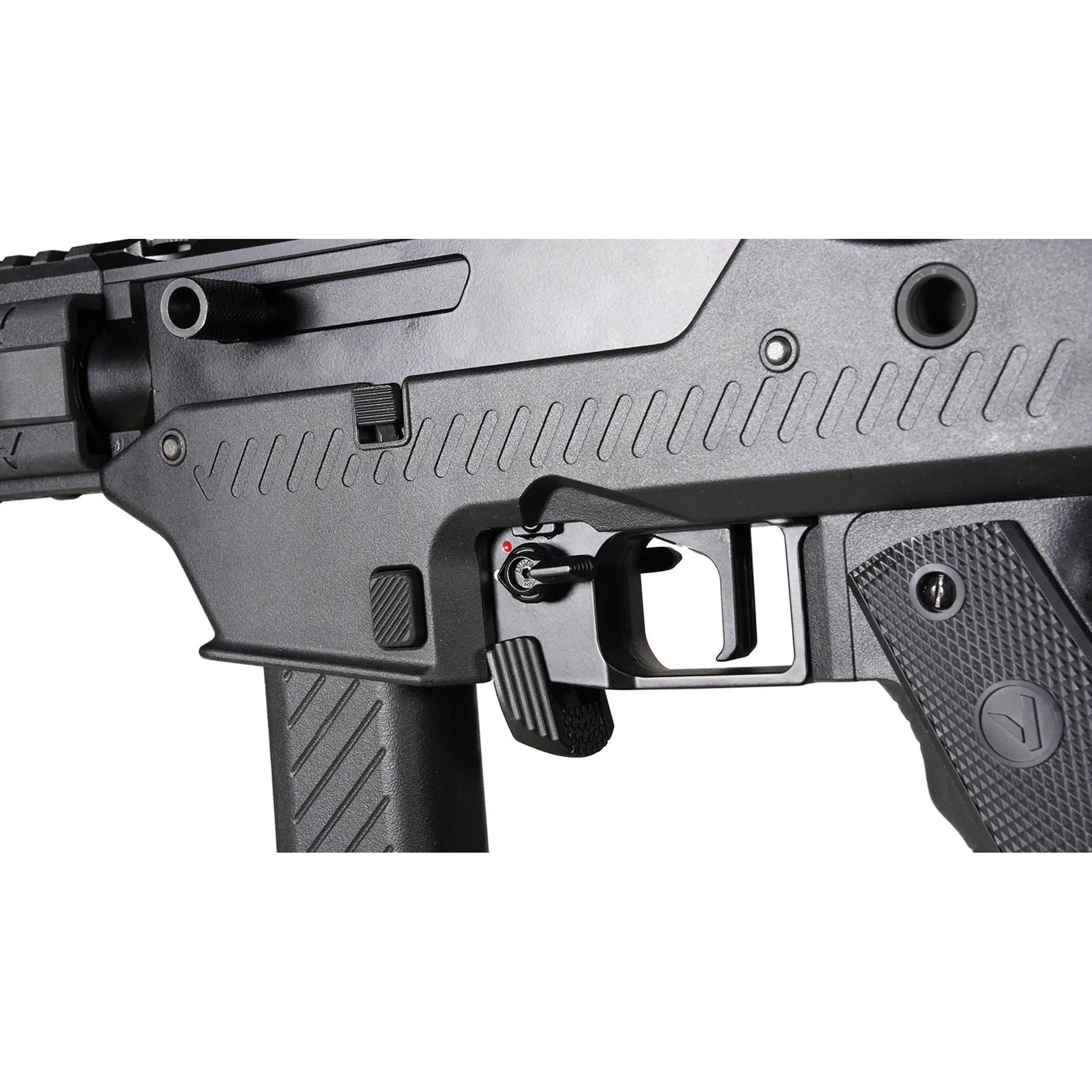 Image zoomé sur queue de détente de réplique d'airsoft VMP-2MD Noir Vorsk GBBR Gaz