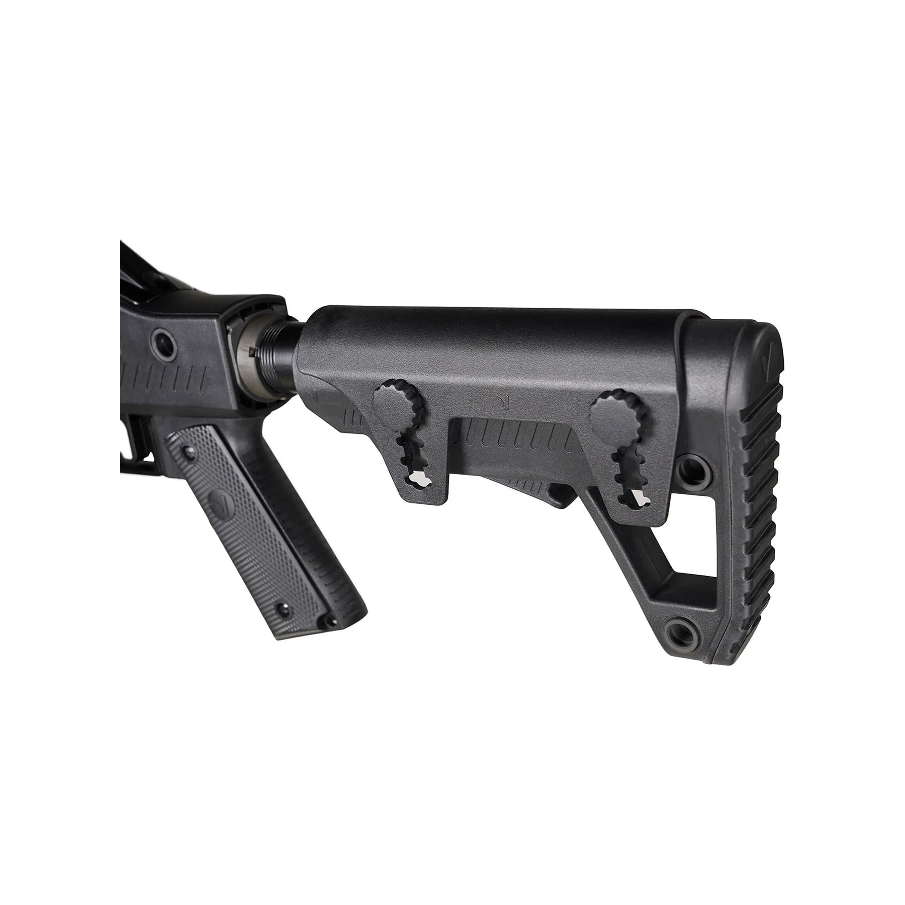 Zoom sur crosse de réplique airsoft VMP-2MD Noir Vorsk GBBR Gaz, arme de longue portée