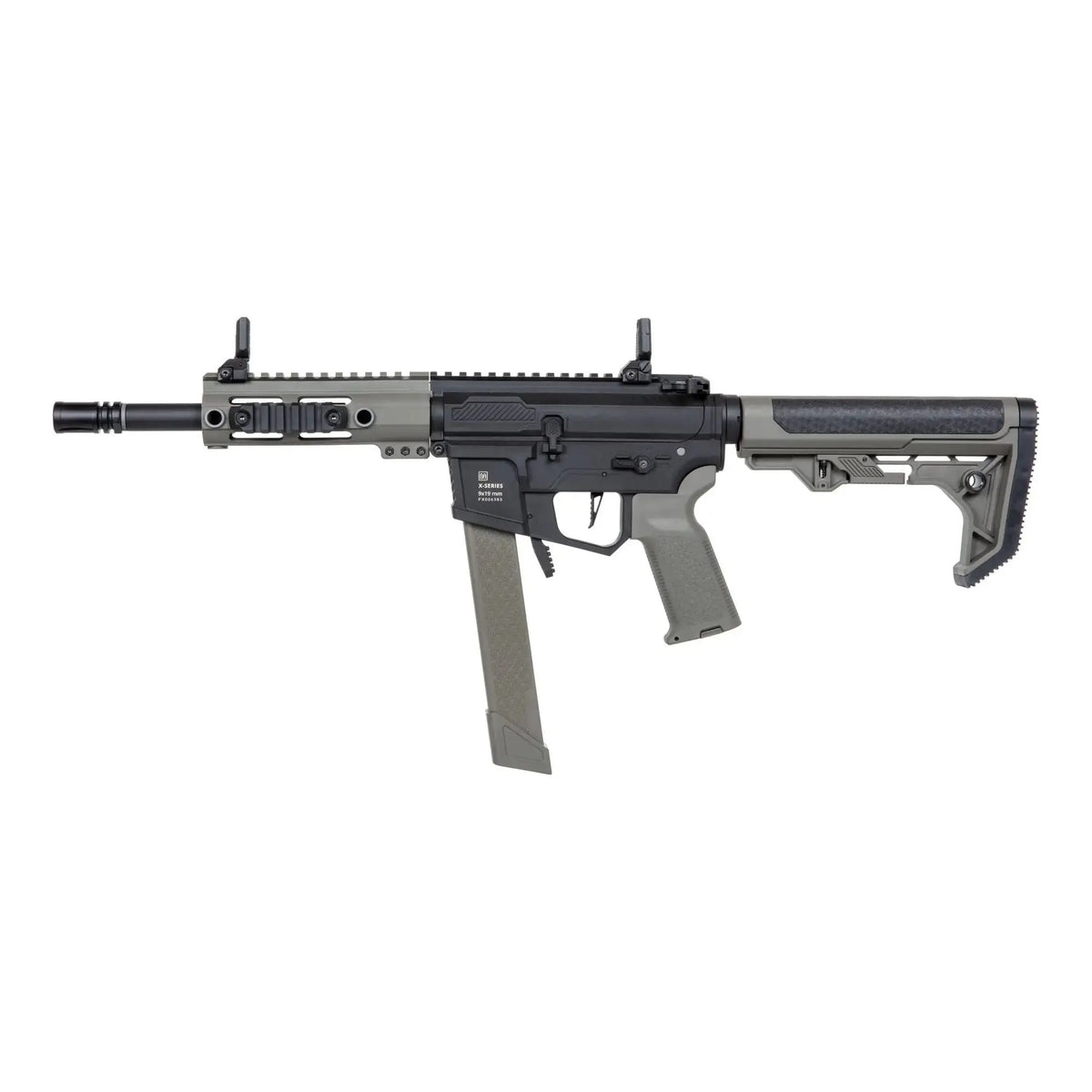 Specna Arms SA-FX01 FLEX OD, pistolet mitrailleur M4 avec puit de chargement 9mm, garde main M-LOK, crosse ergonomique et puissance de 380 fps