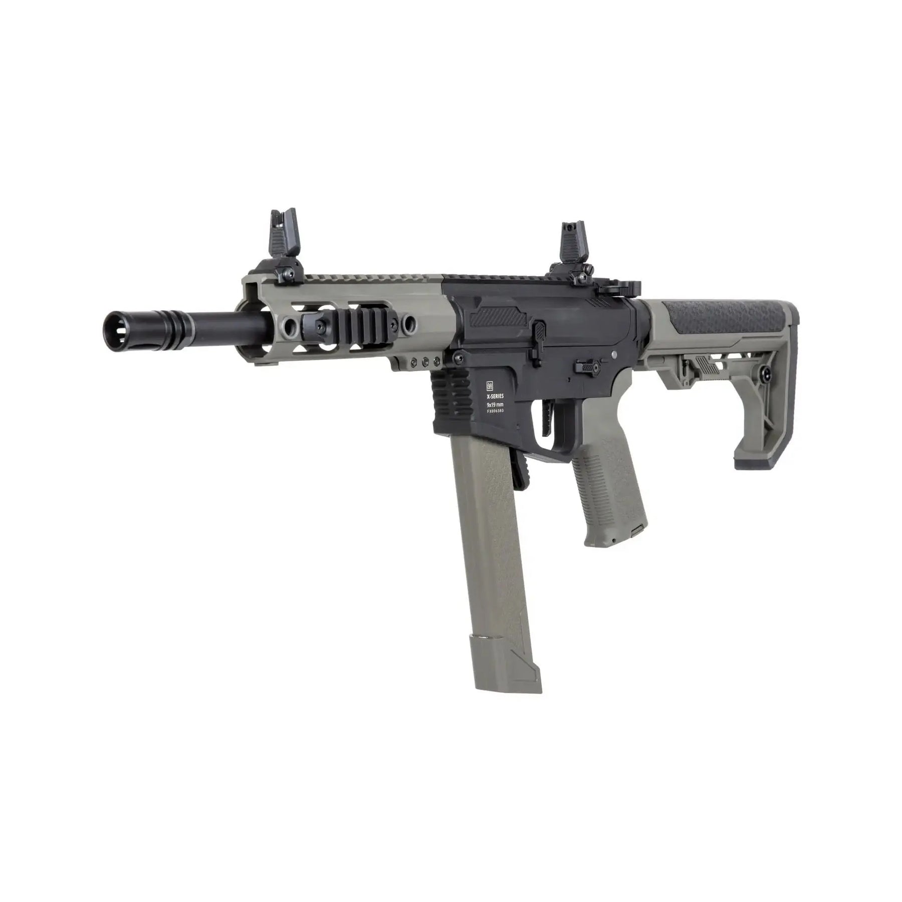 Pistolet mitrailleur Specna Arms SA-FX01 FLEX OD avec garde main M-LOK et crosse ergonomique