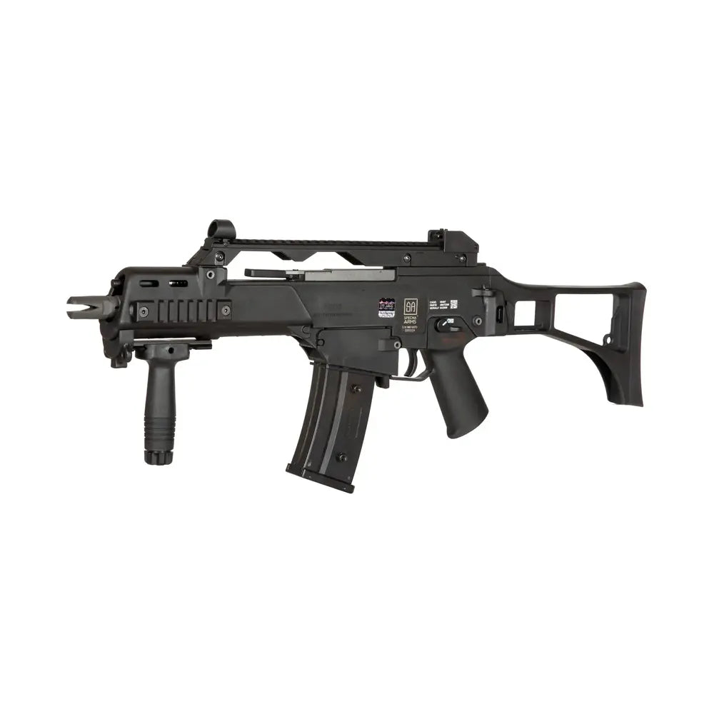 SA-G12 type G36 EBB Carbine Noire Specna Arms avec 380 FPS, Gearbox v3, capacité de chargeur de 350 et système de changement rapide de ressort