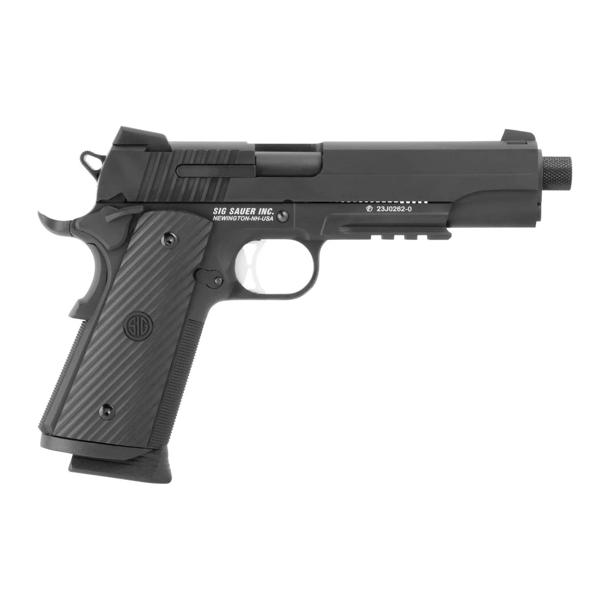 SIG SAUER Pistolet CO2 1911 Tacops, réplique airsoft réaliste en métal avec marquages officiels, recul fort, système hop-up réglable et chargeur 14 cou