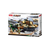Kit de construction SLUBAN WWII Char D'Assaut King Tiger 2en1 Bat Budapest avec 930 blocs et 4 personnages