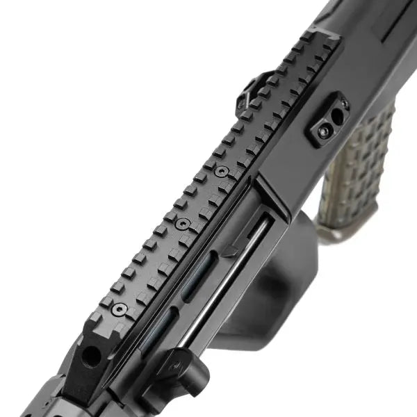 SSR77 A2 Airsoft AEG 1Joules Novritsch avec récepteur en nylon robuste, unité de déclenchement électronique programmable, chambre Hop-Up CNC, système d'échange rapide