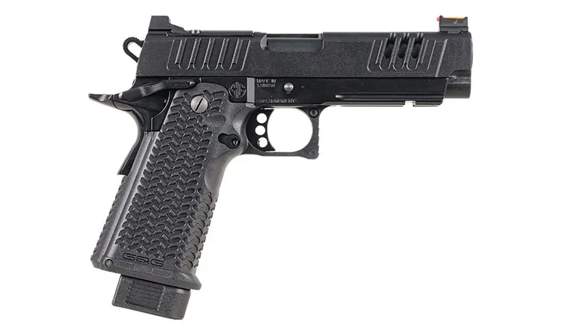 Replique airsoft G&G STP45 Pro 8 pouces CNC version en métal avec chargeur supplémentaire et caractéristiques ajustables