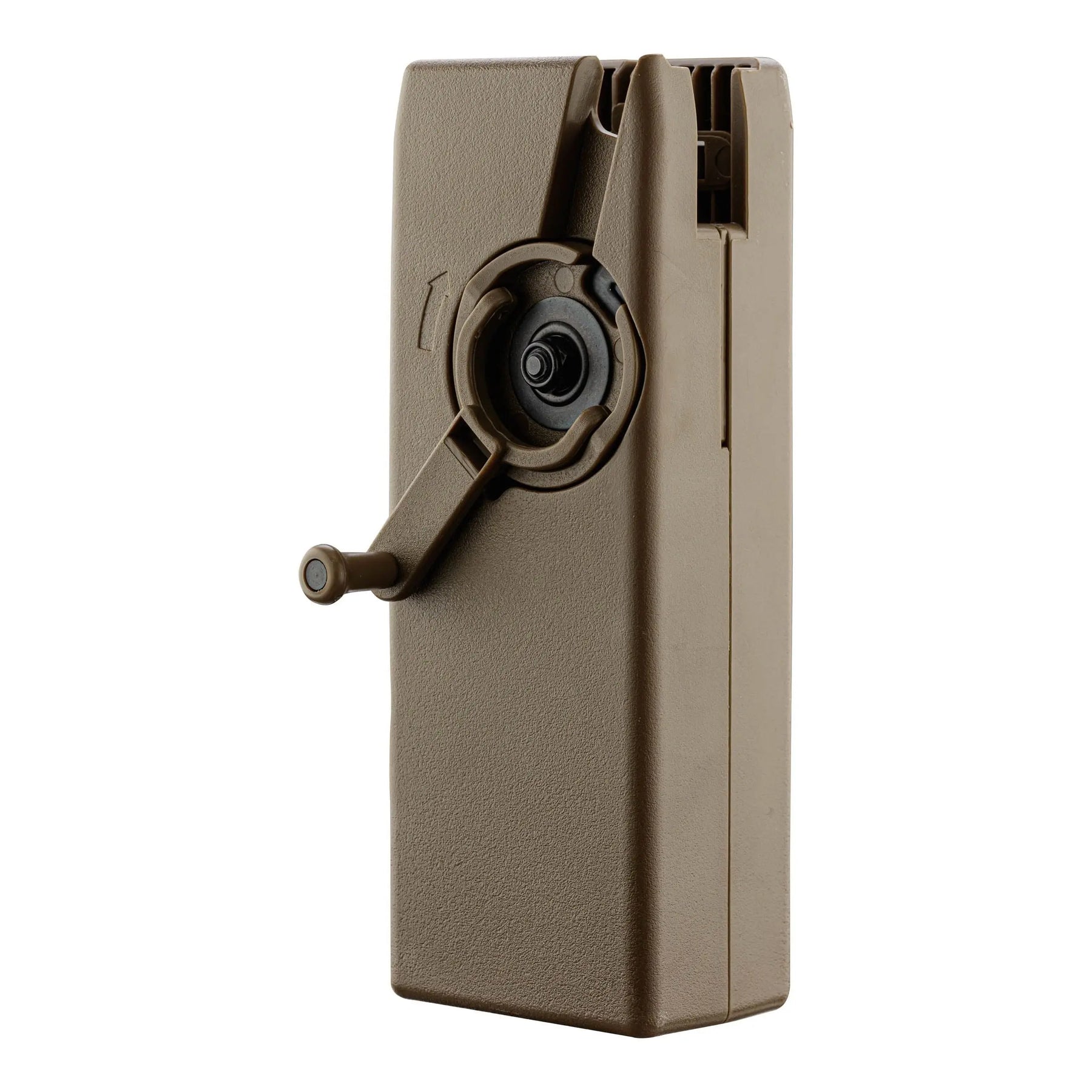 Speedloader airsoft à manivelle TAN de 1000 billes pour M4/M16, grenades et revolvers