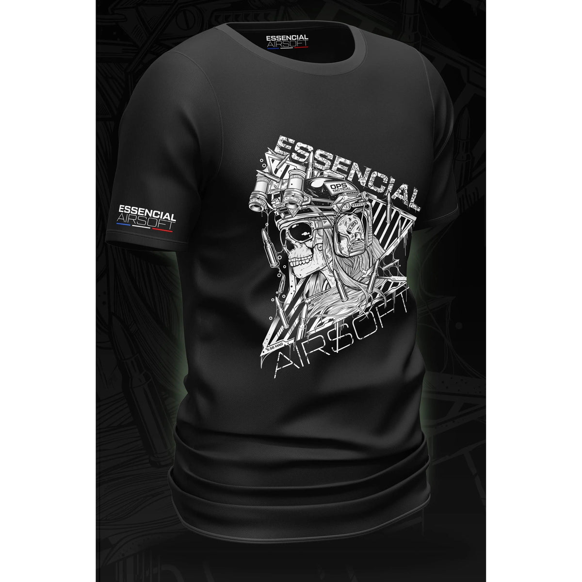 T-Shirt Essencial pour Airsoft en coton noir