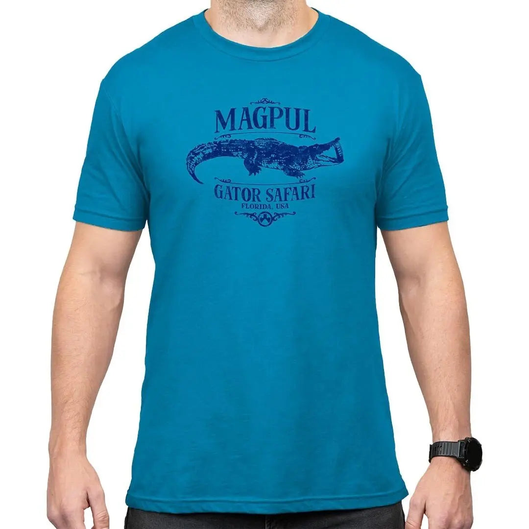 T-shirt Magpul Gator Safari de couleur bleue