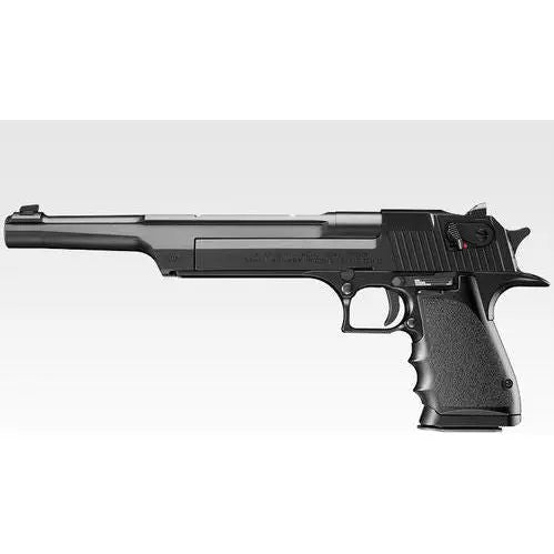 Tokyo Marui 10inch Desert Eagle .50AE Hard Kick in black color with a large grip, 340fps power, and adjustable hop up.