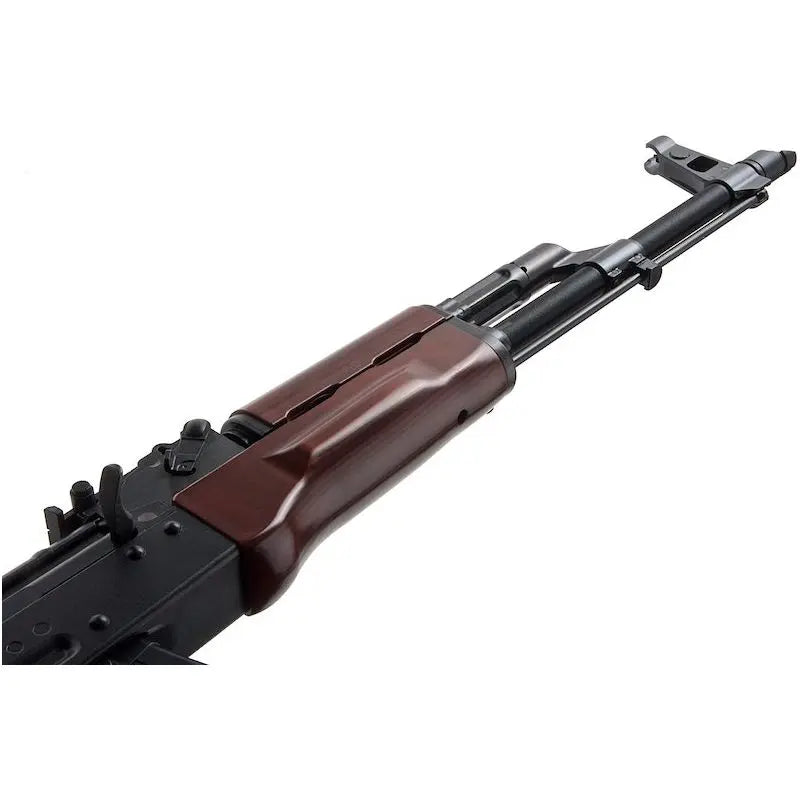 Tokyo Marui AKM GBBR Airsoft gun with adjustable hop-up, weight of 4,878g, length of 890mm, 35 rounds capacity, 280 fps power, green gas/HFC134A power source