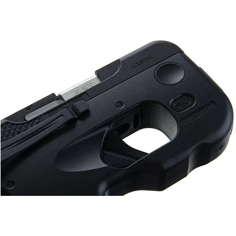 Tokyo Marui CURVE Compact Carry Gas Airsoft Pistol with fixed slide, 470g weight, 160mm length, 10 rounds capacity, 280 fps power, powered by Green Gas / HFC134A, non-blow