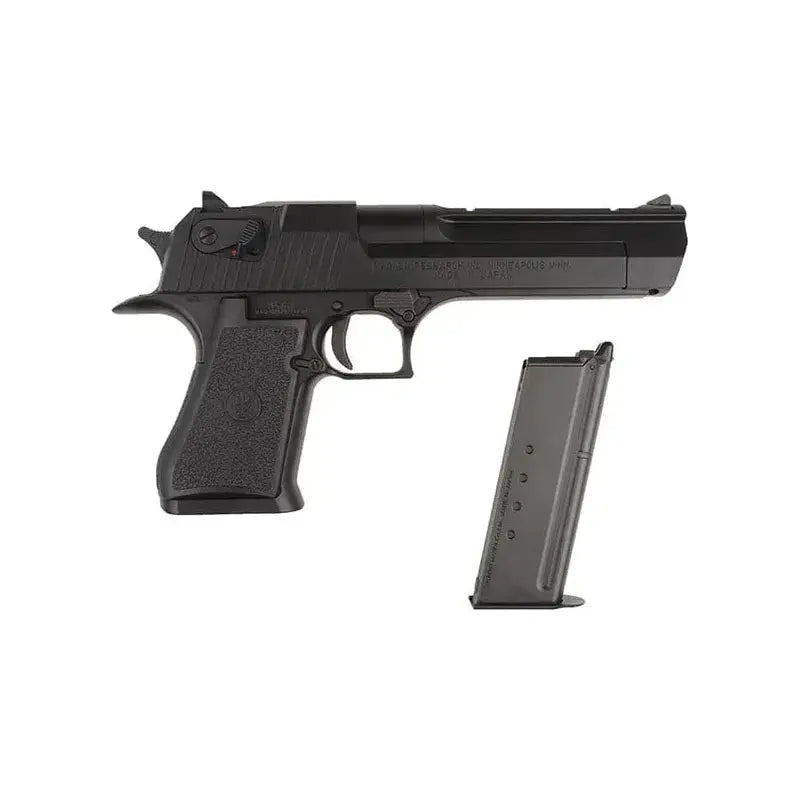 Tokyo Marui Desert Eagle.50AE Hard Kick Green Gas airsoft gun with adjustable hop-up, 2,100g weight, 270mm length, 27 rounds capacity, 340 fps power, semi-auto shooting mode