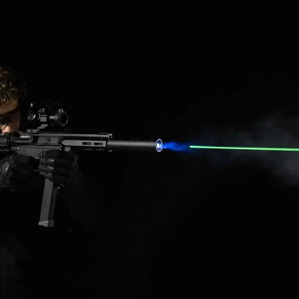 Silencieux Tracer Smokey Wolf Novritsch pour réplique airsoft avec flash et fumée de bouche