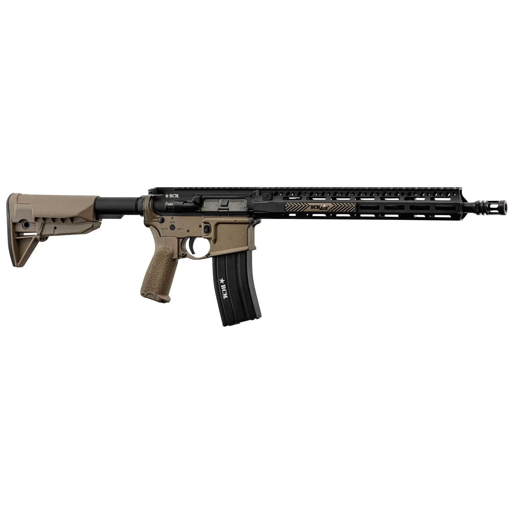 VFC BCM MK2 Bi Ton 14.5' GBBR de haute qualité avec finition premium et système Gas Blowback, équipé d'un canon externe de 14.5', d'un chargeur de 30 cou
