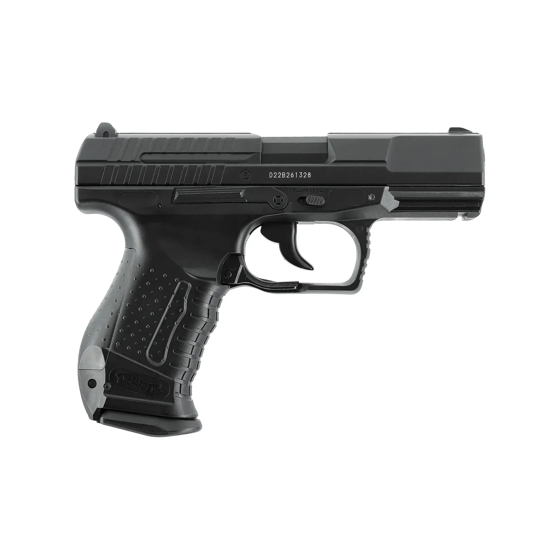 Image de l'arme à air comprimé Walther P99 DAO BBs 6mm CO2 2,0J avec culasse en métal, capacité de 15 coups, énergie maximale de 2
