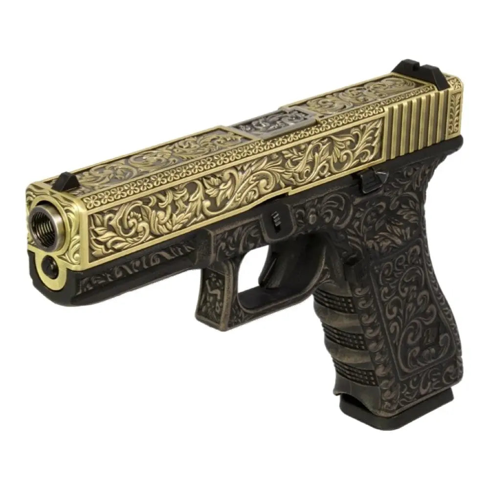 WE17 type Glock 17 Gbb Floral avec blow back, Hop Up, poids de 800g, longueur de 200mm, fabriqué en métal et polymère, FPS de 280-300, chargeur de