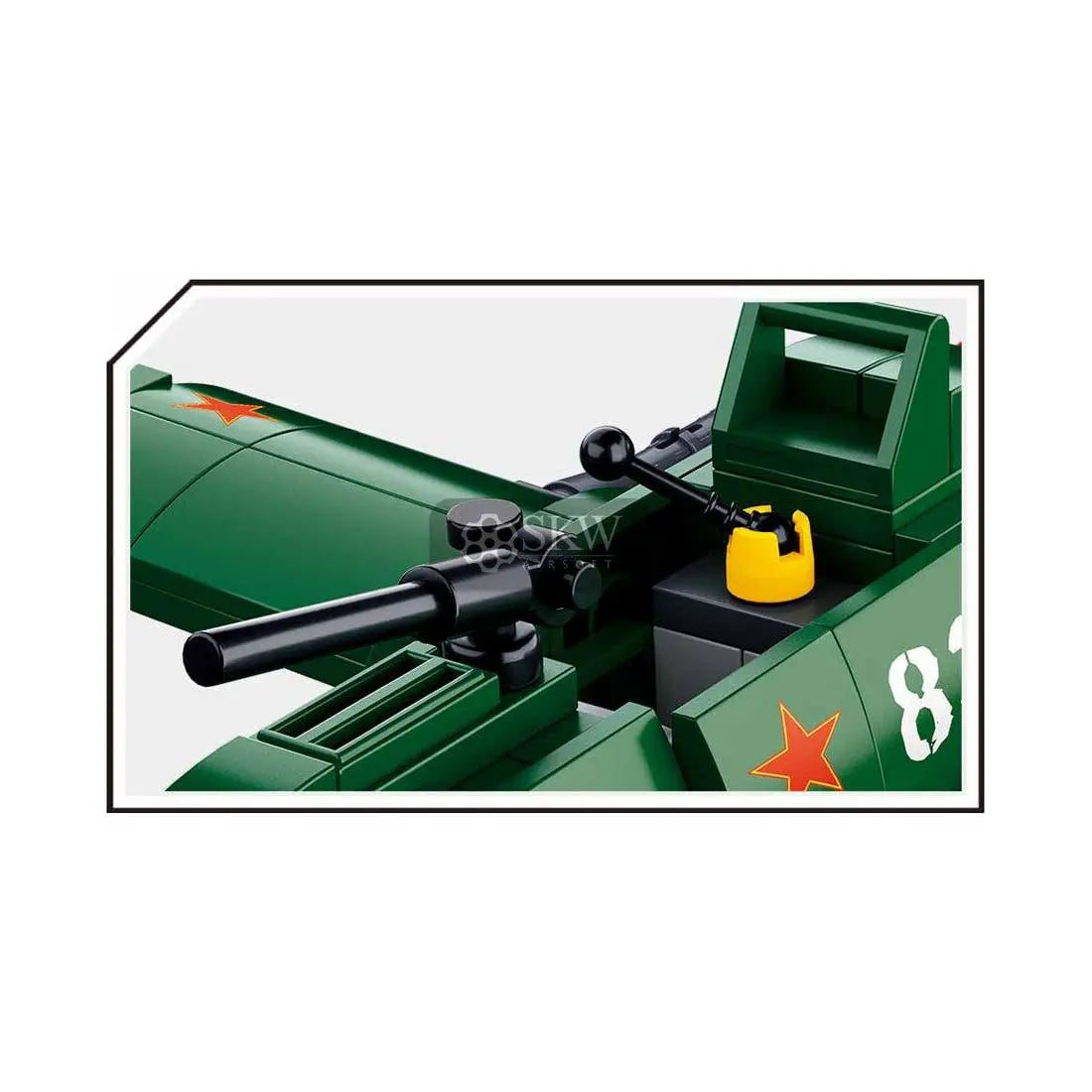 Jouet d'avion d'attaque Ilyushin II-2 de la Seconde Guerre Mondiale de Sluban, composé de 170 blocs d'assemblage de qualité, incluant un person