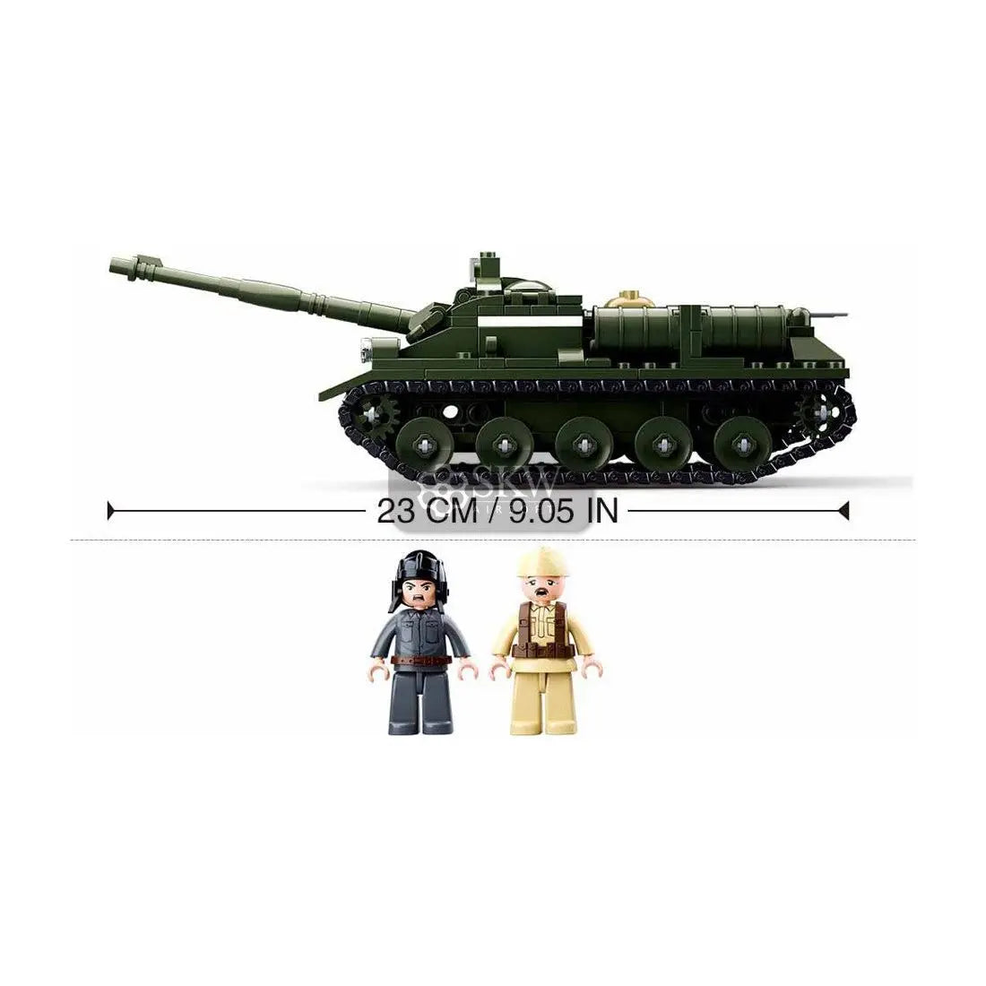 Kit de construction de char d'assaut WWII-SU-85 Destructeur Sluban, 338 blocs, 2 personnages, compatible avec d'autres marques