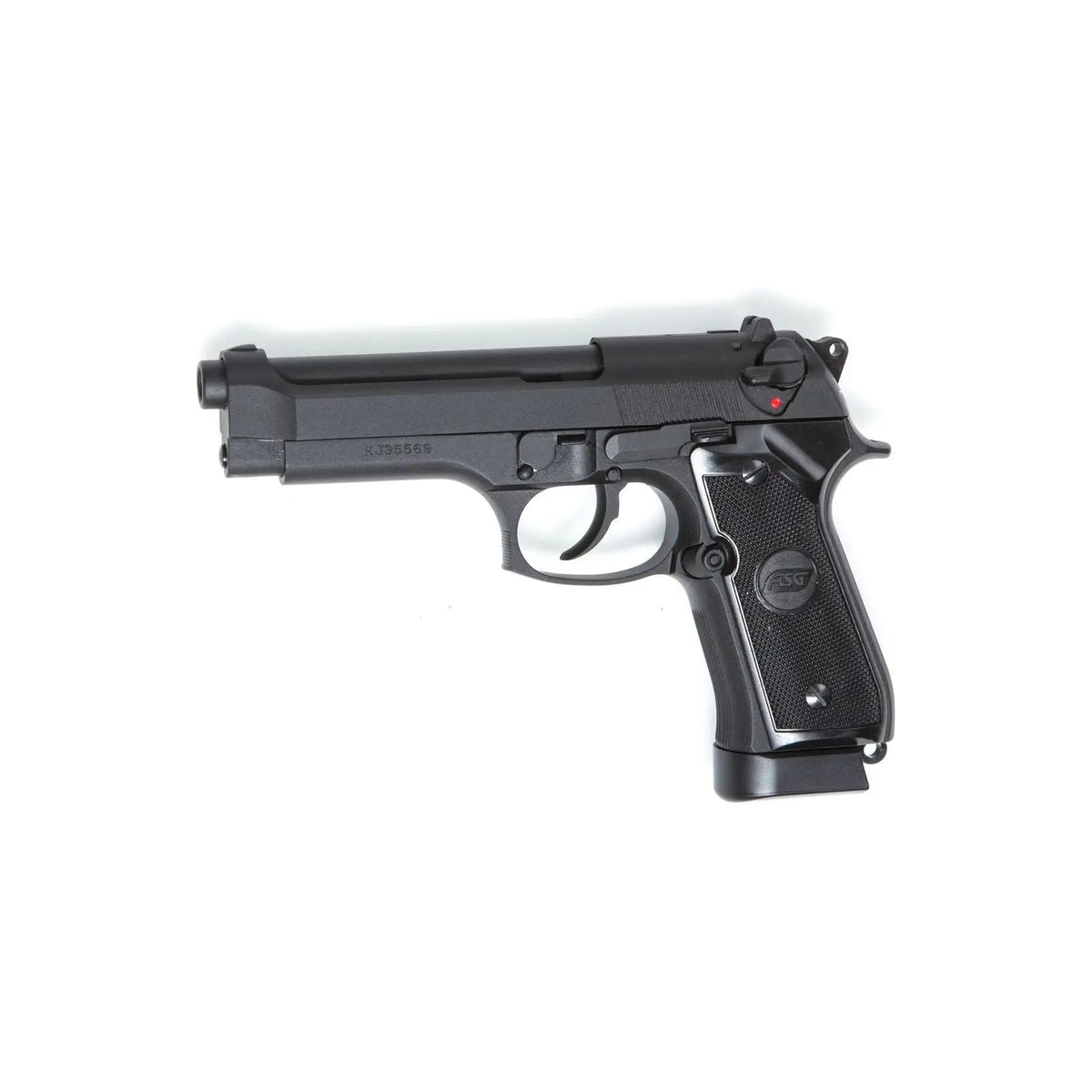 X9 Classic Full Metal CO2 C4.5-BBS airgun with a 4.5/BB caliber, 50 shots per CO2 12g bottle, and a removable 16 cps balls magazine