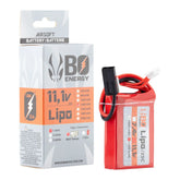 Batterie Lipo 3S 11.1V 1200mAh 25C Peq avec dimensions 19x42x62mm, taux de décharge 25C, burst 50C, taux de charge