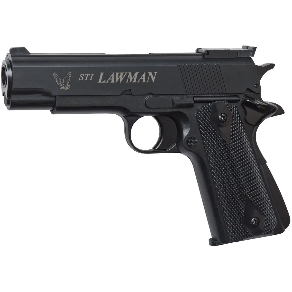 "1911 STI Lawman GNB, pistolet semi-automatique à gaz, Hop-up fixe, 14 BB, ABS, 200mm, 400g, 0.6J, 78m/s, mire arrière