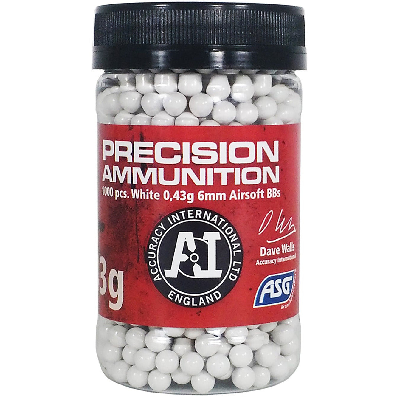 Billes Airsoft 6mm Accuracy Int. 0.43g x 1000 blanches