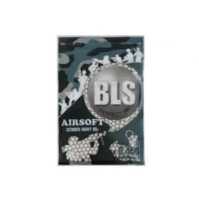 Billes biodégradables blanches de 0.45g pour AEG et répliques à gaz en sachet de 1000, fabriquées par BLS