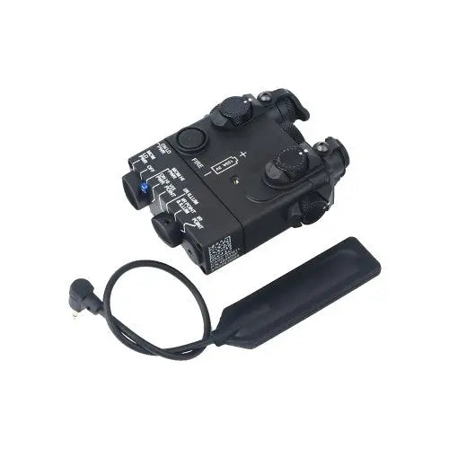 D-bal type case with adjustable red laser and CREE XPE-R2 LED flashlight for standard 20mm rails, includes remote control