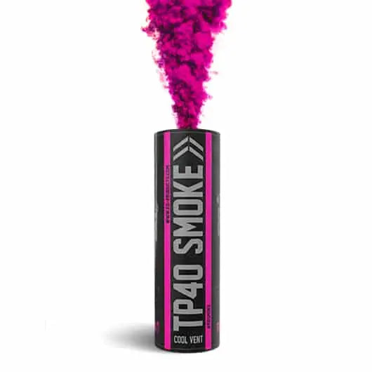 Fumigène Simple Sortie TP40 pour airsoft et paintball, système d'activation à goupille, durée de combustion de 30 à 60 secondes