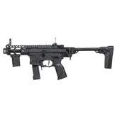 Airsoft G&G ARP9 3.0 noir ultra compact avec corps en polymère léger, protège-mains en aluminium, chargeur 68 coups, crosse rétractable, viseurs rabattables,