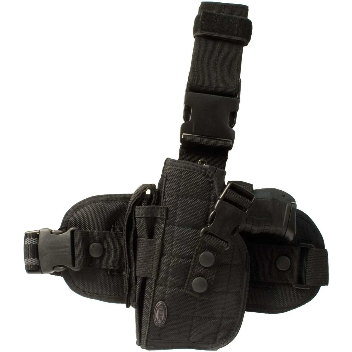 Gaucher holster de cuisse en Polyester 600D avec clips de fixation et poche de chargeur additionnel