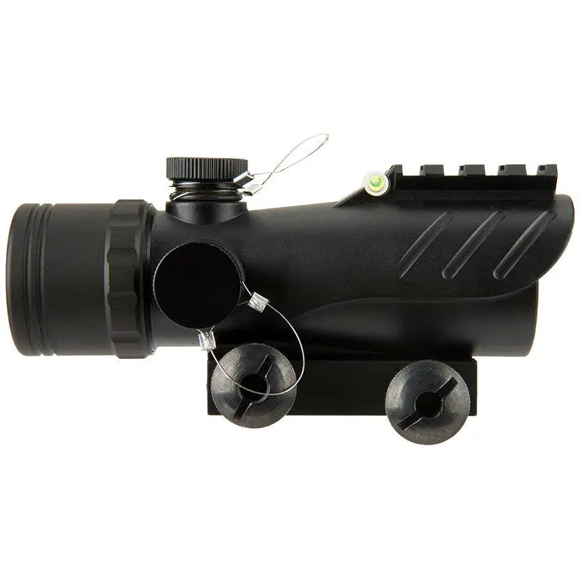 Point rouge 32mm avec montage Ris noir pour airsoft, en aluminium anodisé, avec lentille anti-reflet et réglages par tourelles
