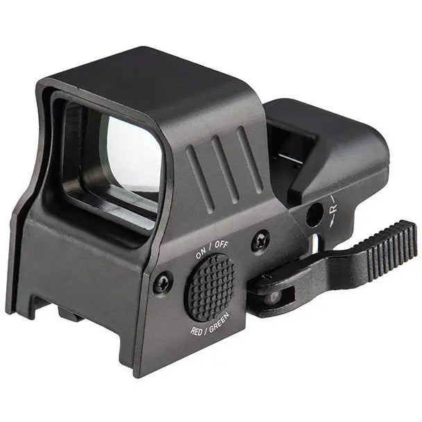Point rouge QD métal Reflex 4 réticules rouge/vert pour airsoft avec montage Picatinny Quick Detach