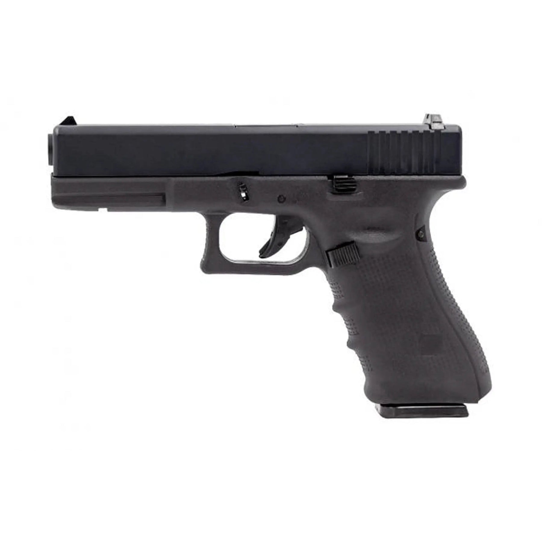 Raven EU7 Noir, un pistolet à l'ergonomie et au design soignés de type Glock avec culasse Aluminium noire et frame polymère noire
