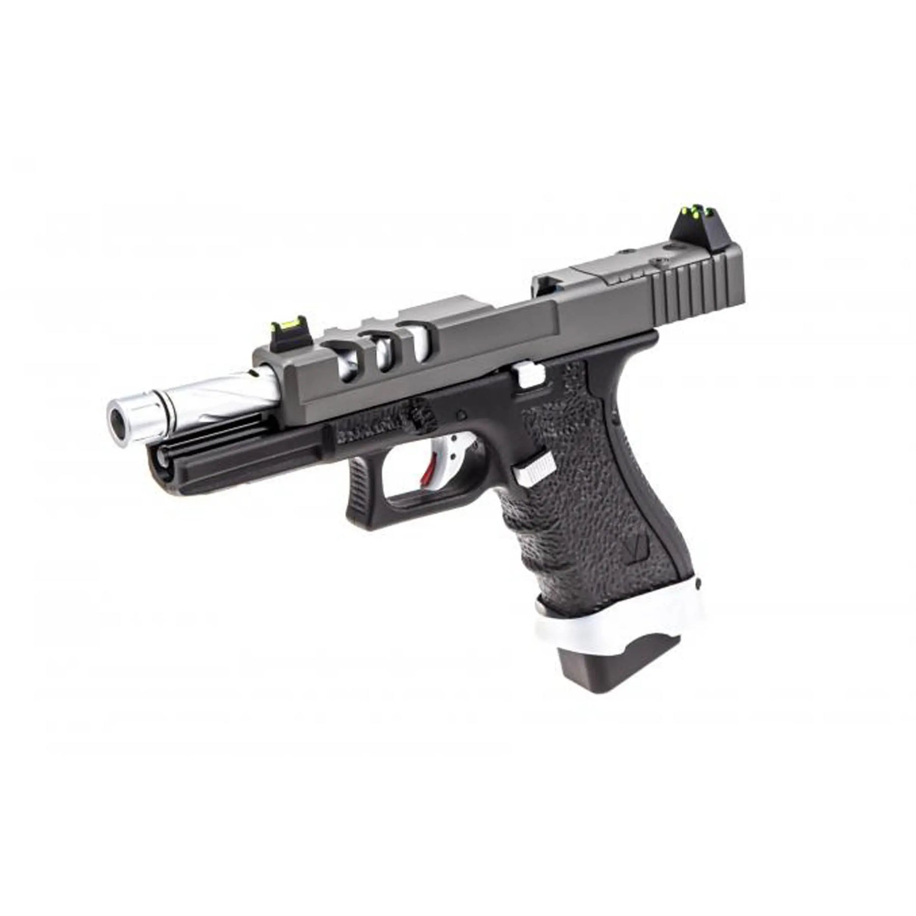 VORSK EU7 Vented Noir/Gris, pistolet ergonomique avec culasse aluminium grise et frame polymère noire