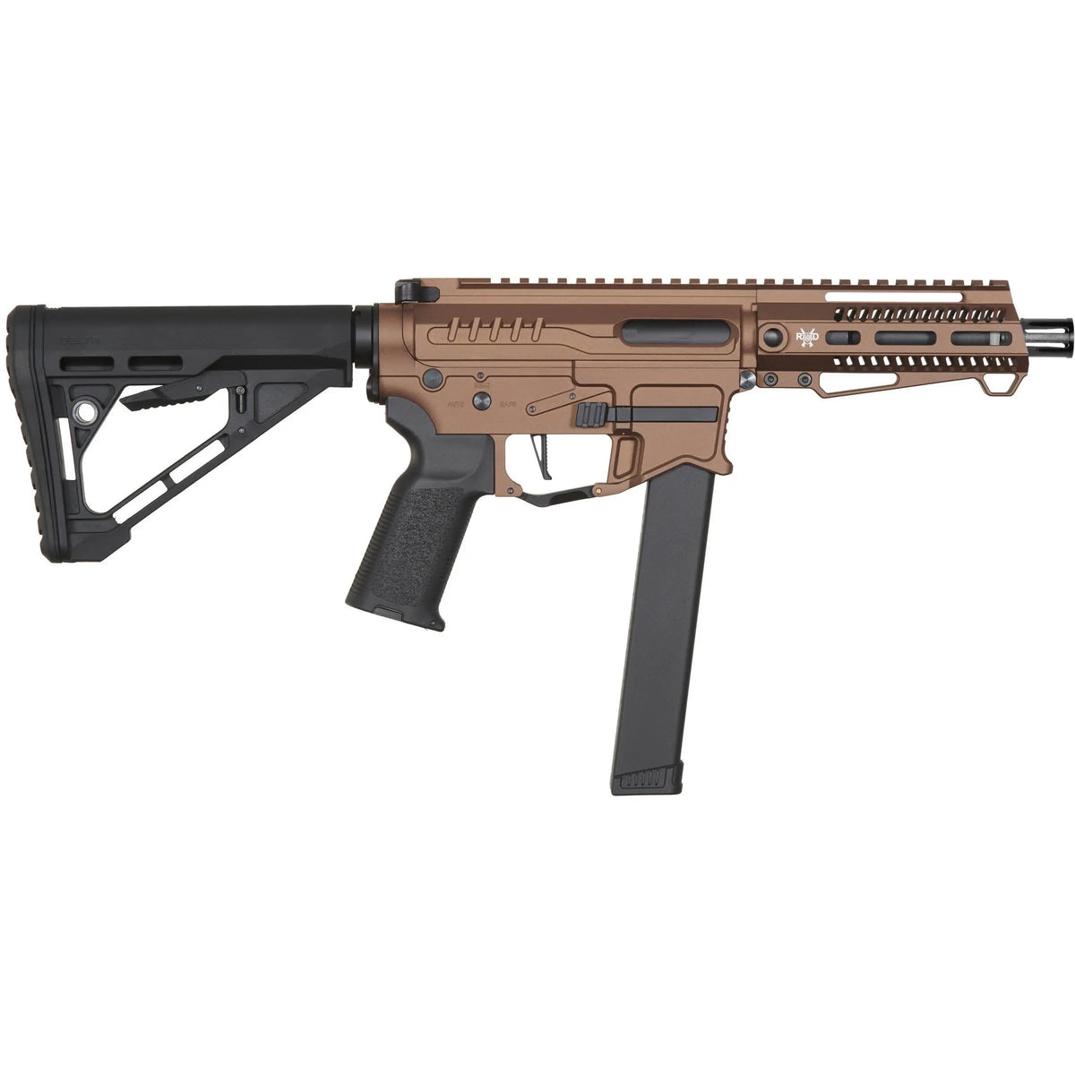 Réplique airsoft Zion Arms PW9 Mod 1 avec garde main court en bronze, carabine semi-automatique UDP-9 SBR