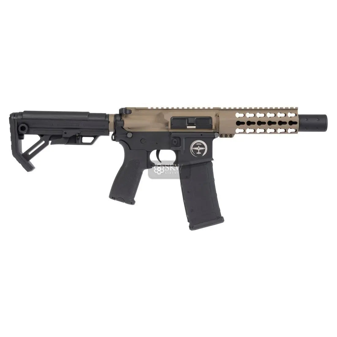 "Réplique airsoft AEG Kenji Zero Fighter 2 Saigo Defense en polymère, 330 FPS, hop-up intégré, gâchette électronique, chargeur 130 rds, longueur ajustable 612/695 mm, poids