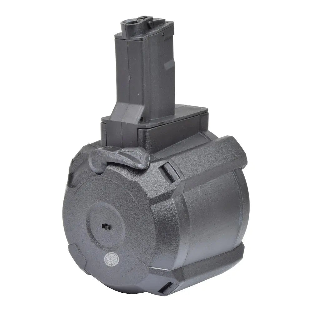 Balise alt SEO : "A&K DRUM 3500B pour MP5, chargeur électrique en polymère, 1200 tours, compatible MP5, batterie 9V, 330g, noir"
