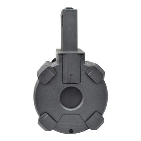 "Chargeur tambour électrique A&K 3500B pour MP5, polymère, 1200 tours, batterie 9V, noir, 330g."