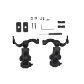 Adaptateur de rail de casque multi-angle tactique noir en ABS, compatible avec casques FAST, ARC et M-LOK, rotation 360°, idéal pour jeux tactiques et entraînement.