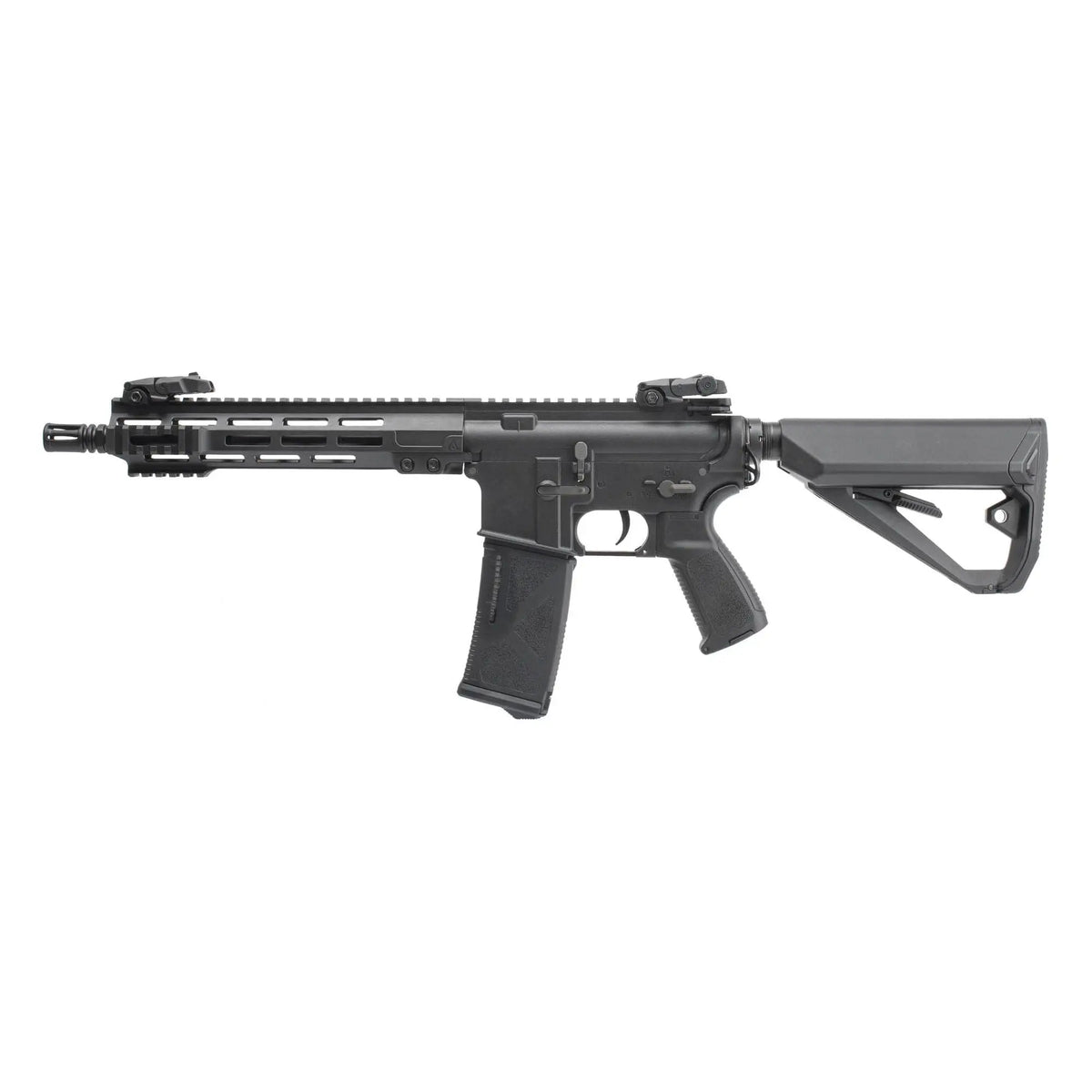 "Réplique airsoft Arcturus LWT MK-1 CQB 10' Sport Noir avec corps polymère, gearbox V2 Microswitch, garde main M-lock, et MOSFET intégré, parfaite pour le CQB."