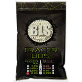 Pack de 3300 billes traçantes biodégradables de 0,30g vertes, fabriquées par BLS, idéales pour les AEG et les répliques à gaz