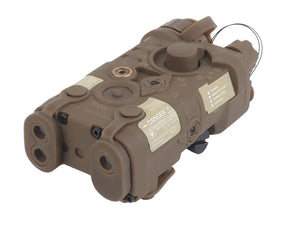 Boîtier AN PEQ/Ngal TAN SPECNA ARMS en nylon résistant avec plusieurs modes d'éclairage et autocollants pour le module