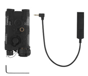Boitier AN PEQ / Ngal noir Specna Arms en nylon résistant avec plusieurs modes laser et lampe torche, montable sur rail RIS