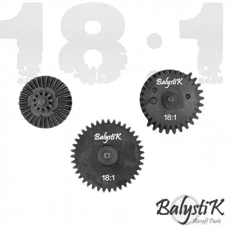 Balystik Set d'engrenages CNC 18:1 en acier avec traitement de surface, usiné sur tour numérique, compatibles avec Gearbox V2, V3, V6